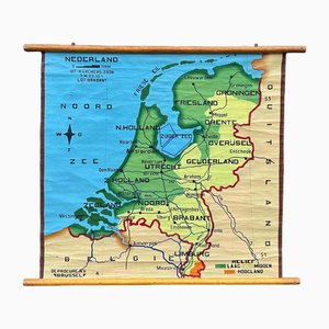 Carta geografica dei Paesi Bassi, anni '50