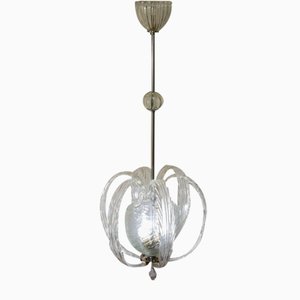 Murano Glass Hanging Lamp by Paolo Venini for Venini, 1940s