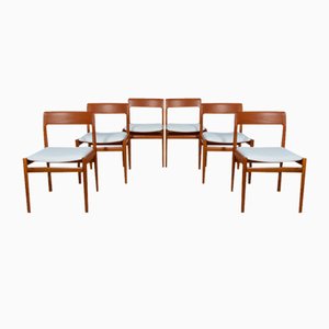 Mid-Century Teak Dining Chairs by Johannes Nørgaard for Nørgaards Møbelfabrik, 1960s, Set of 6
