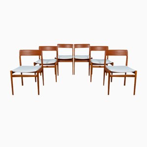 Mid-Century Teak Dining Chairs by Johannes Nørgaard for Nørgaards Møbelfabrik, 1960s, Set of 6