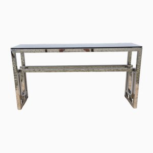 Tavolo da laboratorio grande in acciaio inossidabile e vetro di Christian Maas