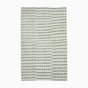 Tappeto Kilim sottile vintage bianco