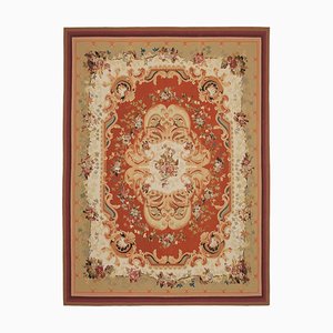 Tappeto Aubusson Kilim vintage beige, anni '90