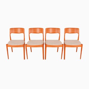 Danish Teak Chairs of Juul Kristensen for JK, 1960s, Set of 4