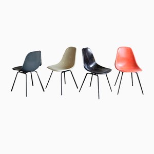Vintage Fiberglass Chair by Charles & Ray Eames for Herman Miller, 1960s, Set of 4
