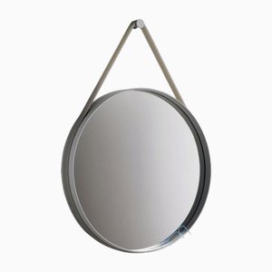 Spiegel aus grauem Stahl von Hay