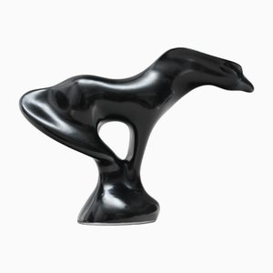 Cheval Noir en Porcelaine par Jaroslav Ježek pour Royal Dux