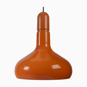 Lampe à Suspension Industry en Métal Orange pour Staff Light, 1970s