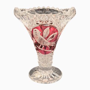 Vase Vintage en Cristal, 1950s