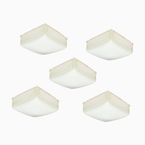 Ivory Plastic Cnosso Wall Lights by A. Mangiarotti for Artemide, 1969, Set of 5