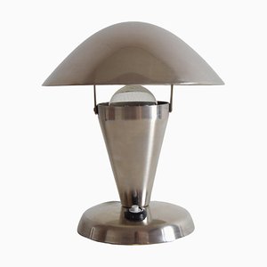 Bauhaus Tischlampe aus Chrom, Tschechoslowakei, 1930er