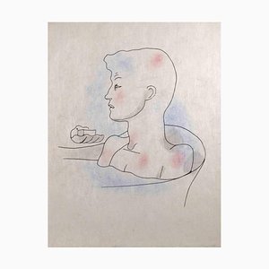 Jean Cocteau, To The Bathroom, Lithograph, 1930s