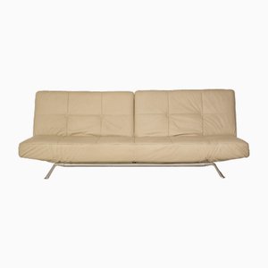 Smala Leather Two Seater Cream Beige Sofa from Ligne Roset