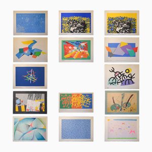 Artists' Lithographic Exhibition Posters, 1970s, Set of 14