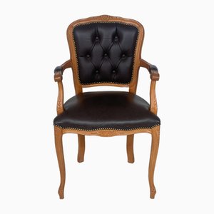 German Louis Philippe Chair in Leather