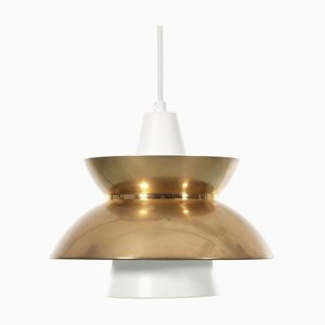 Mid-Century Modern Scandinavian Pendant Lamp in Brass from Louis Poulsen, 1950s