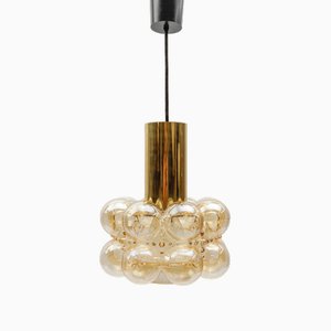 Amber Bubble Glass Ceiling Lamp by Helena Tynell for Limburg, Germany, 1960s