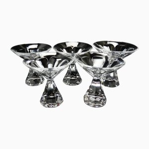 Art Deco Vodka Shot Glasses, Former Czechslovakia, 1930s, Set of 5