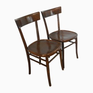 Beech Wood Chairs, 1950s, Set of 2