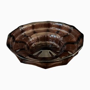 Murano Blown Glass Dish attributed to Vittorio Zecchin for V.S.M. Cappellin Venini & C., Italy, 1920s