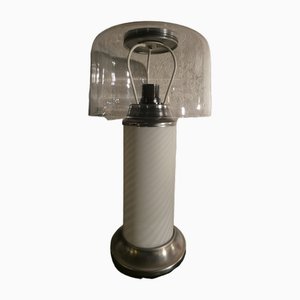 Tischlampe mit transparentem Lampenschirm, 1980er