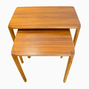 Tables Gigognes en Teck par Rex Raab pour Wilhelm Renz, 1960s, Set de 2