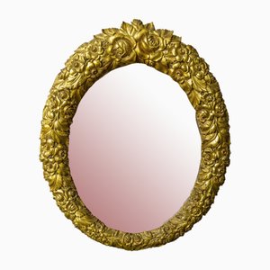 Espejo victoriano dorado, década de 1890