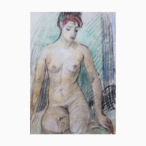 Aleksandra Belcova, Nude, 1960s, Pastel on Paper
