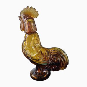 Jarra de gallo de licor Jeffrey Snyder de vidrio, años 60