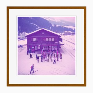 Toni Frissell, estación de tren alpina, impresión C, enmarcado