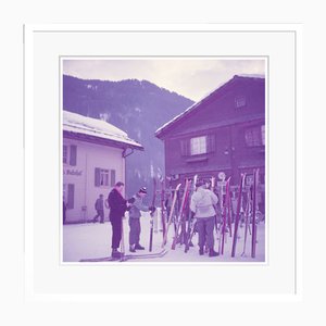 Toni Frissell, estación de tren alpina, impresión C, enmarcado