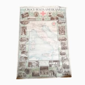American Red Cross Map of Italy, First World War, 1919