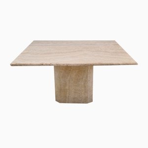 Italian Coffee Table in Travertine, 1980s