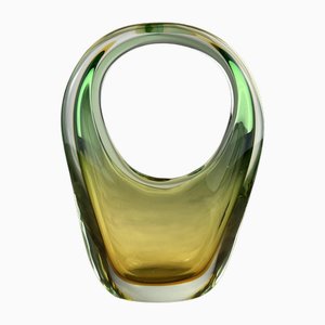 Sommerso Murano Glass Vase, Italy, 1960s