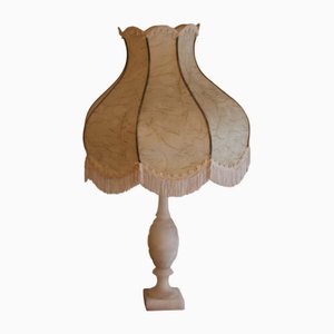 Lámpara de mesa barroca en blanco