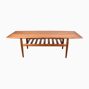 Large Danish Coffee Table in Teak with Two Levels by Grete Jalk for Glostrup Mobelfabrik, 1960s