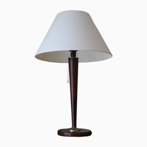 Art Deco Style Table Lamp with White Lampshade, 1970s