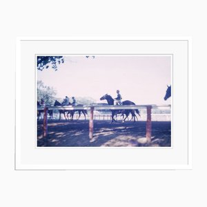 Toni Frissell, Carrera de caballos en Saratago, Impresión C, Enmarcado