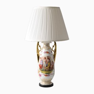 Lampe de Bureau en Porcelaine de Ackerman & Fritze, 1890s