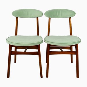 Light Green Dining Chairs from Rajmund Halas, 1970s, Set of 2