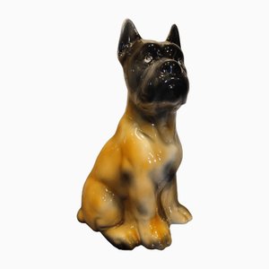 Figura de perro vintage de porcelana, años 70