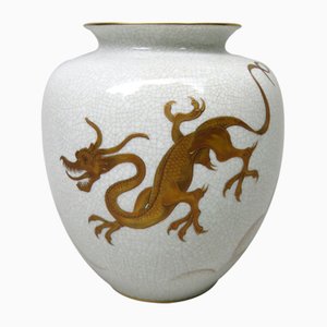 Vase with Dragon by A. Geigenmüller for H&C Heinrich, 1940s