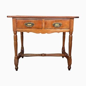 Early 20th Spanish Mobila Country Farm Desk Butcher Block, 1890s