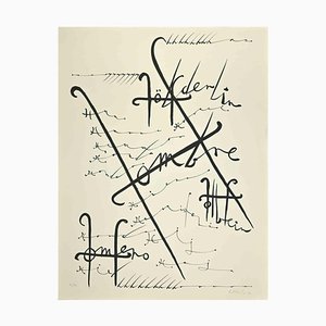 Rafael Alberti, Letter H, Lithographie, 1972