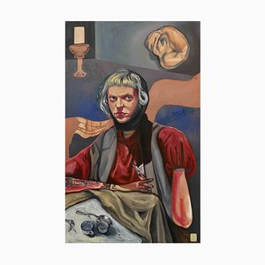 Valeriya Shebelnichenko, Self Series: Intro-Inspection, Oil Painting, 2022