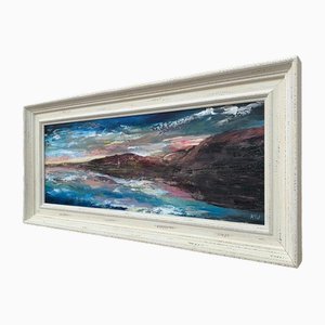 Angela Wakefield, Panoramic Seascape of Devon Cliffs & Coastline by British Artist, 2020
