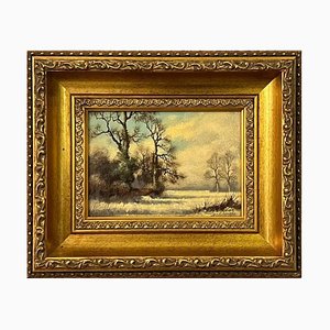 James Wright, Snow Scene in the English Countryside, 1980, Framed