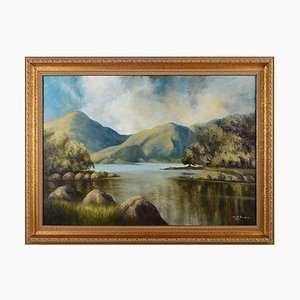 John Ginn, Mountainous West Coast of Ireland, 1990, Oil Painting, Framed