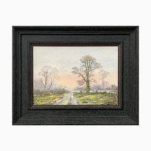 Wyn Appleford, Farm Track in Wooded Landscape, 1985, Oil on Canvas, Framed