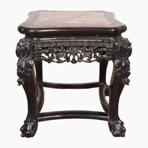 Chinese Carved Side Table, 1890s